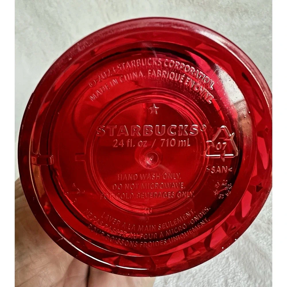 Starbucks Christmas Holidays‎ 2023 Red Diamond Prism Crystal Venti 24oz Tumbler